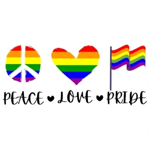 Peace Love Pride Svg, Rainbow Svg Vector Files Lgbt Pride SVG