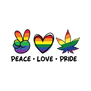 Peace Love Pride SVG File, PNG Lgbt Pride SVG