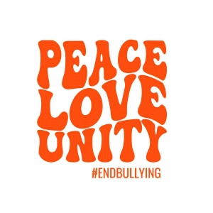Peace Love Unity SVG, Orange SVG, Endbullying SVG Vector File T-shirt SVG