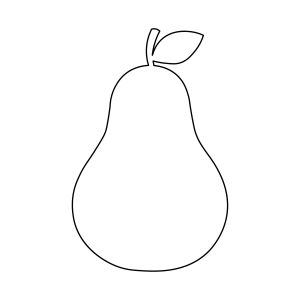 Pear Outline SVG, PNG, Cut Files Fruits and Vegetables SVG