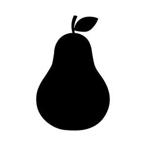 Pear Silhouette, SVG Cut Files