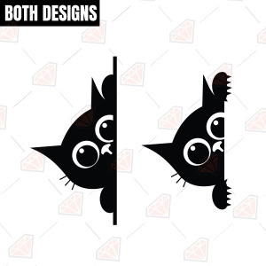 Peeking Cats SVG – 2 Peeking Cat Designs Cut Files