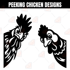 Peeking Chicken SVG – Funny Chicken Cut File