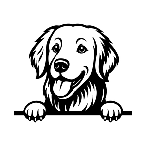 Golden Retriever Peeking SVG, Peeking Dog SVG Dog SVG