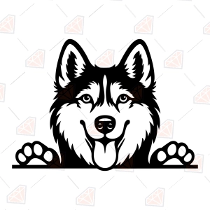 Peeking Husky SVG