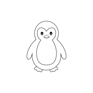 Penguin SVG Outline, Penguin Outline SVG Penguin SVG