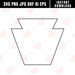 Pennsylvania Keystone Outline SVG Svg