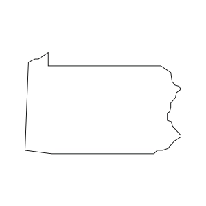 Pennsylvania Outline SVG, Vector Map SVG USA SVG
