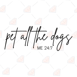 Pet All The Dogs I Love Dogs SVG – Dog Love Cut File