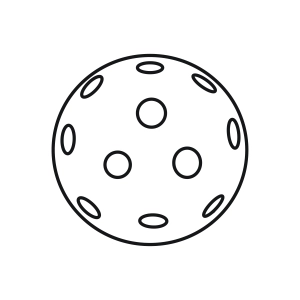 Pickleball Ball Outline SVG, Sports Cut File for Cricut & Silhouette Sports SVG