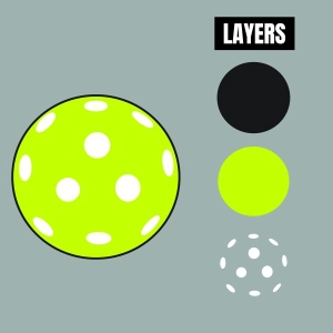 Pickleball Ball SVG, Layered Pickleball SVG Sports SVG