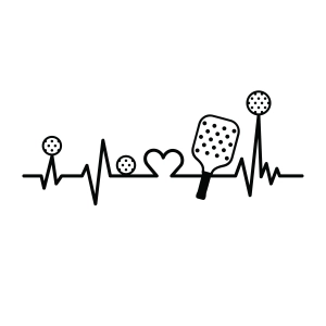 Pickleball Heartbeat SVG Sports SVG