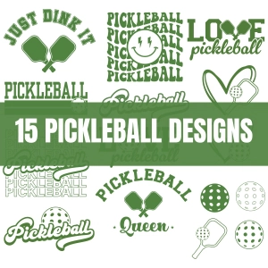 Pickleball SVG Bundle, 15 Funny Sports Designs for Cricut & Silhouette Sports SVG