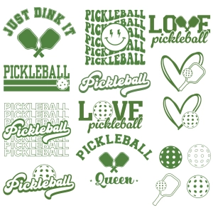 Pickleball SVG Bundle, 15 Funny Sports Designs for Cricut & Silhouette Sports SVG