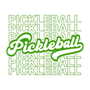 Pickleball SVG with Stacked Text Style Sports SVG