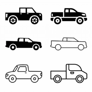 Pickup Truck Bundle SVG Cut File Transportation