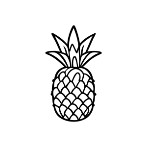 Pineapple Outline SVG Cut File Pineapple SVG