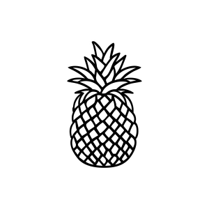 Pineapple Outline SVG, PNG, JPEG Files Pineapple SVG
