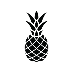 Pineapple Silhouette SVG, Vector and Cut File Pineapple SVG