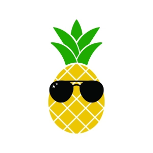 Pineapple with Sunglasses SVG, PNG, Clipart Files Pineapple SVG