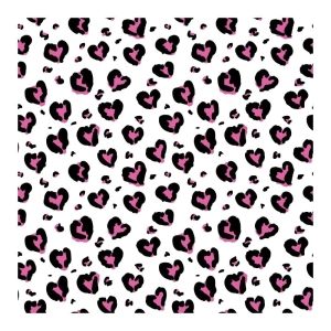 Pink Brush Heart Leopard Pattern SVG & Cricut File Leopard Print SVG
