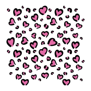 Leopard Heart Pattern SVG Print, Vector File Leopard Print SVG