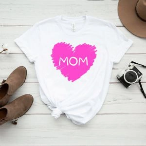 Pink Mom Doodle Heart SVG Cut File Mom SVG
