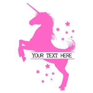 Pink Unicorn Monogram SVG, Split Unicorn SVG File for Cricut Cartoons