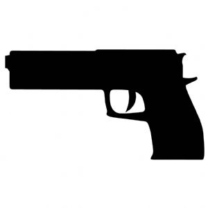 Pistol Gun Silhouette SVG, Pistol SVG Vector Vector Objects