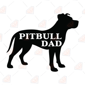 Pitbull Dad SVG