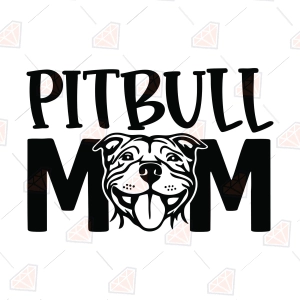Pittie Mom SVG – Pitbull Mom Cut File for Shirts