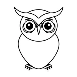 Owl Outline SVG, Owl Outline Instant Download Bird SVG