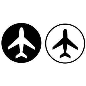 Plane Icon SVG Cut File, Basic Airplane SVG Airplane SVG