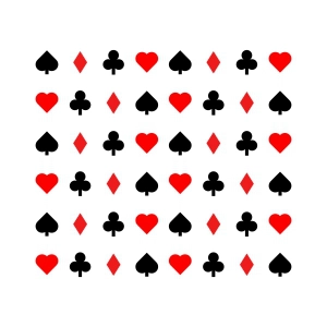Playing Card Symbol Pattern SVG, Poker Card SVG Background Patterns