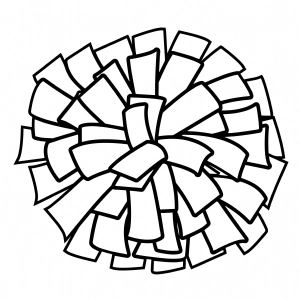 Pom Pom Outline SVG, Pom Pom SVG Cheerleading SVG