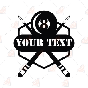 Pool SVG Split – Billiard Monogram Cut File