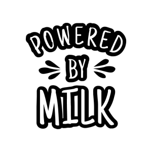 Powered By Milk SVG, Baby Bottle Vector Instant Download Baby SVG