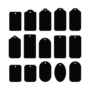 Gift Tag Silhouette SVG Templates Bundle SVG
