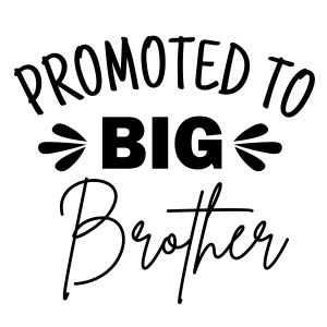 Promoted to Big Brother SVG Cut File, Big Brother SVG Vector Files T-shirt SVG