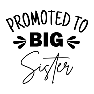 Promoted to Big Sister SVG Cut File, Big Sister SVG Instant Download T-shirt SVG