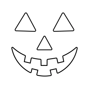 Pumpkin Face Outline SVG, Jack-o’-Lantern Cut File Pumpkin SVG