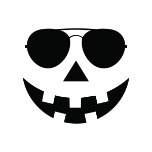 Pumpkin Face with Sunglasses SVG, Cool Halloween Cut File