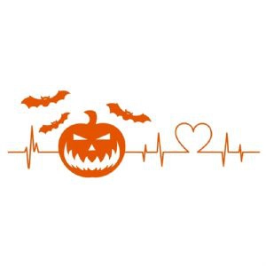 Pumpkin Heartbeat SVG, Pumpkin SVG Vector Pumpkin SVG