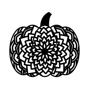 Pumpkin Mandala SVG, Pumpkin Swirly SVG Instant Download Pumpkin SVG