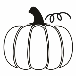 Pumpkin Outline SVG, Pumpkin Basic Outline SVG Instant Download Pumpkin SVG