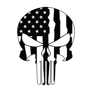Punisher US Flag SVG, American Flag Skull  SVG USA SVG