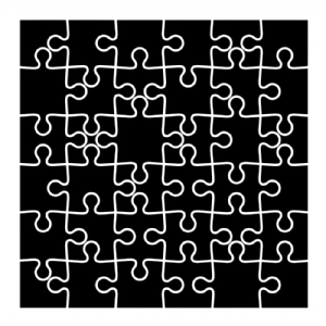 Puzzle Template SVG Cut File, Template Puzzle Vector Instant Download Vector Illustration