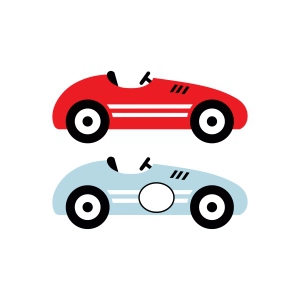Race Car SVG Cut Files, 2 Designs Car SVG