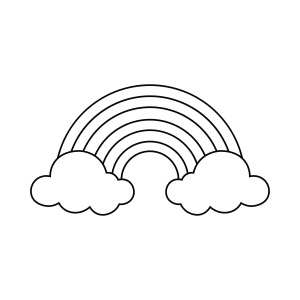 Rainbow Outline SVG | Cricut & Silhouette Rainbow SVG