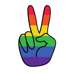 Rainbow Peace Symbol Svg Cut Files | Peace Clipart Vector Files Lgbt Pride SVG